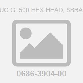 Plug G .500 Hex Head, $Brass